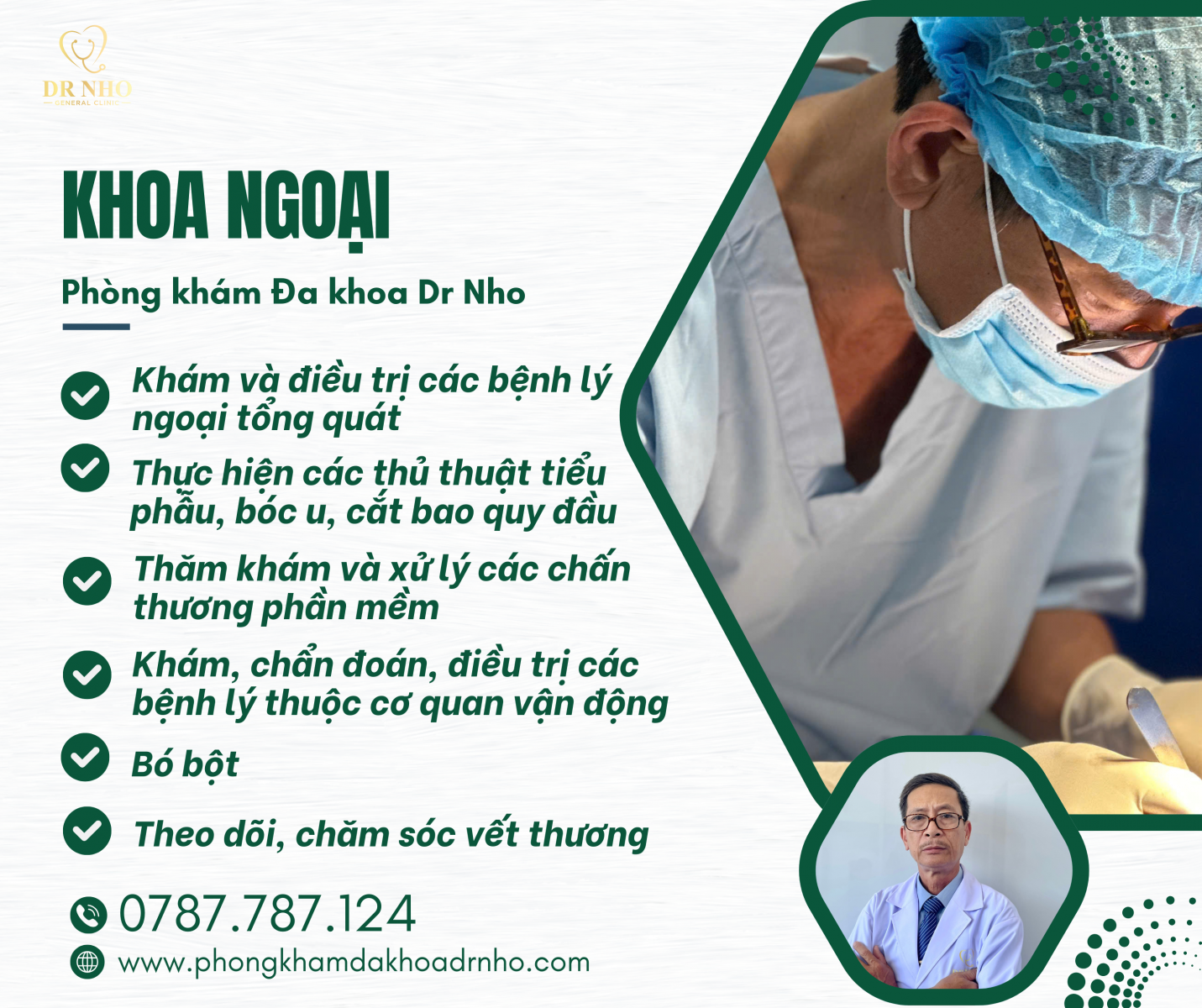 Khoa ngoại - Phòng khám đa khoa DR NHO
