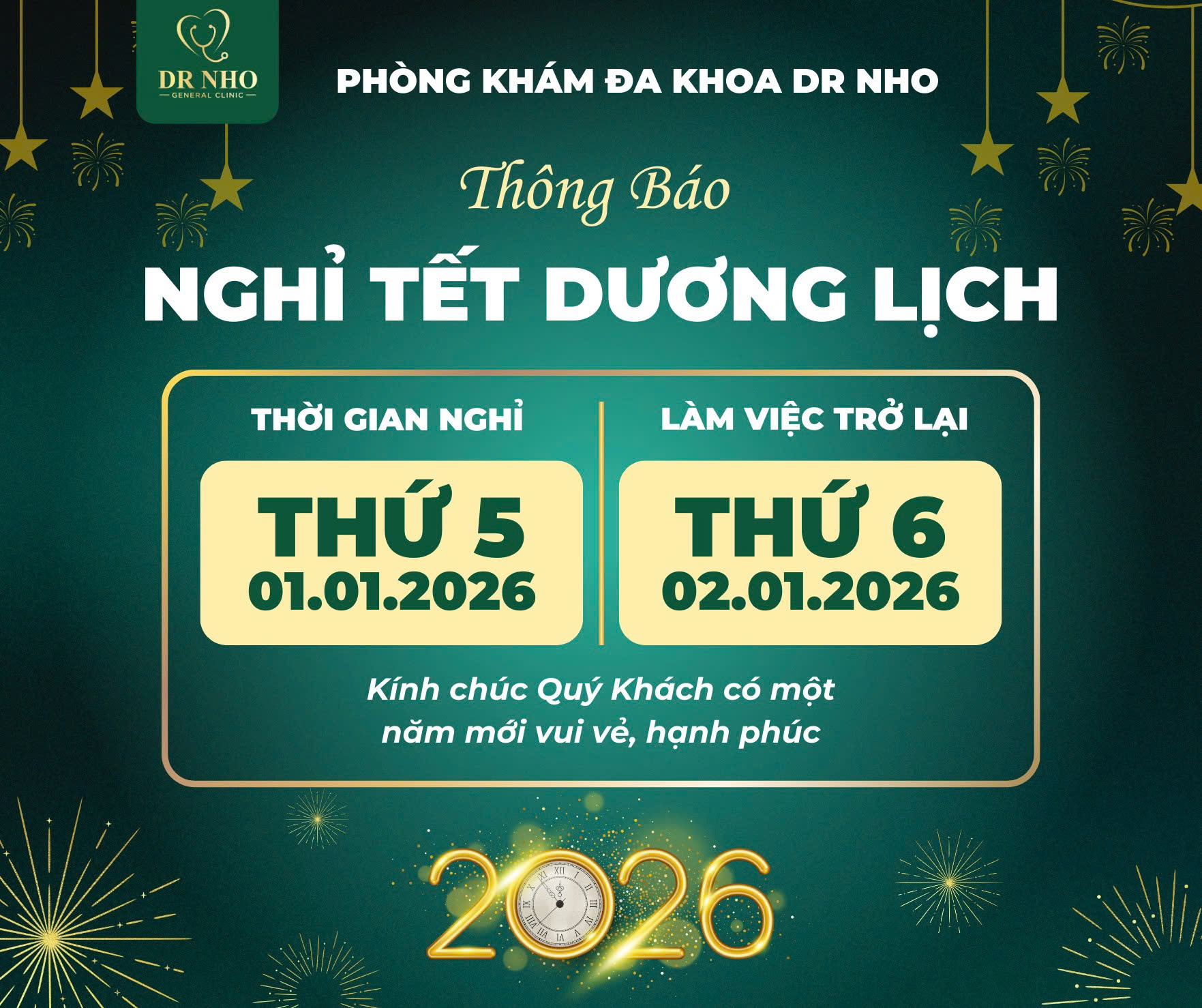 LỊCH NGHỈ LỄ TẾT DƯƠNG LỊCH 2026